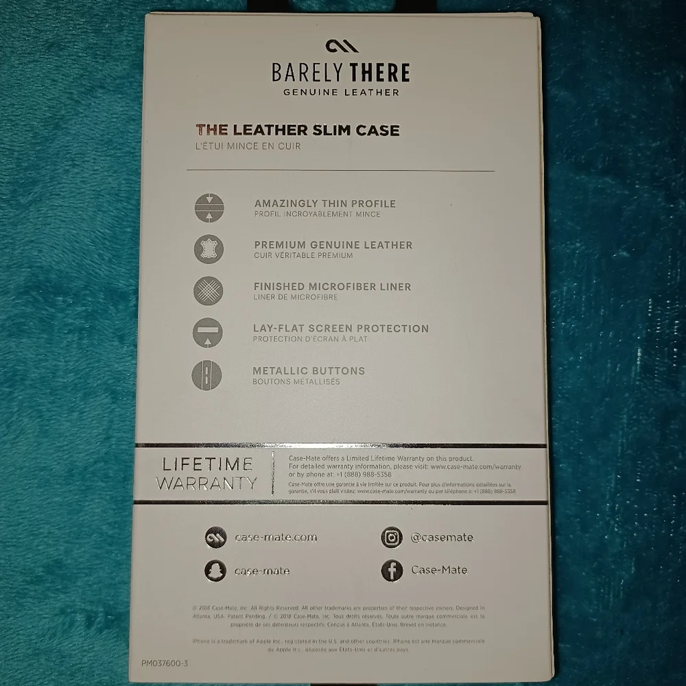 Case mate Barely There Genuine Leather phone case